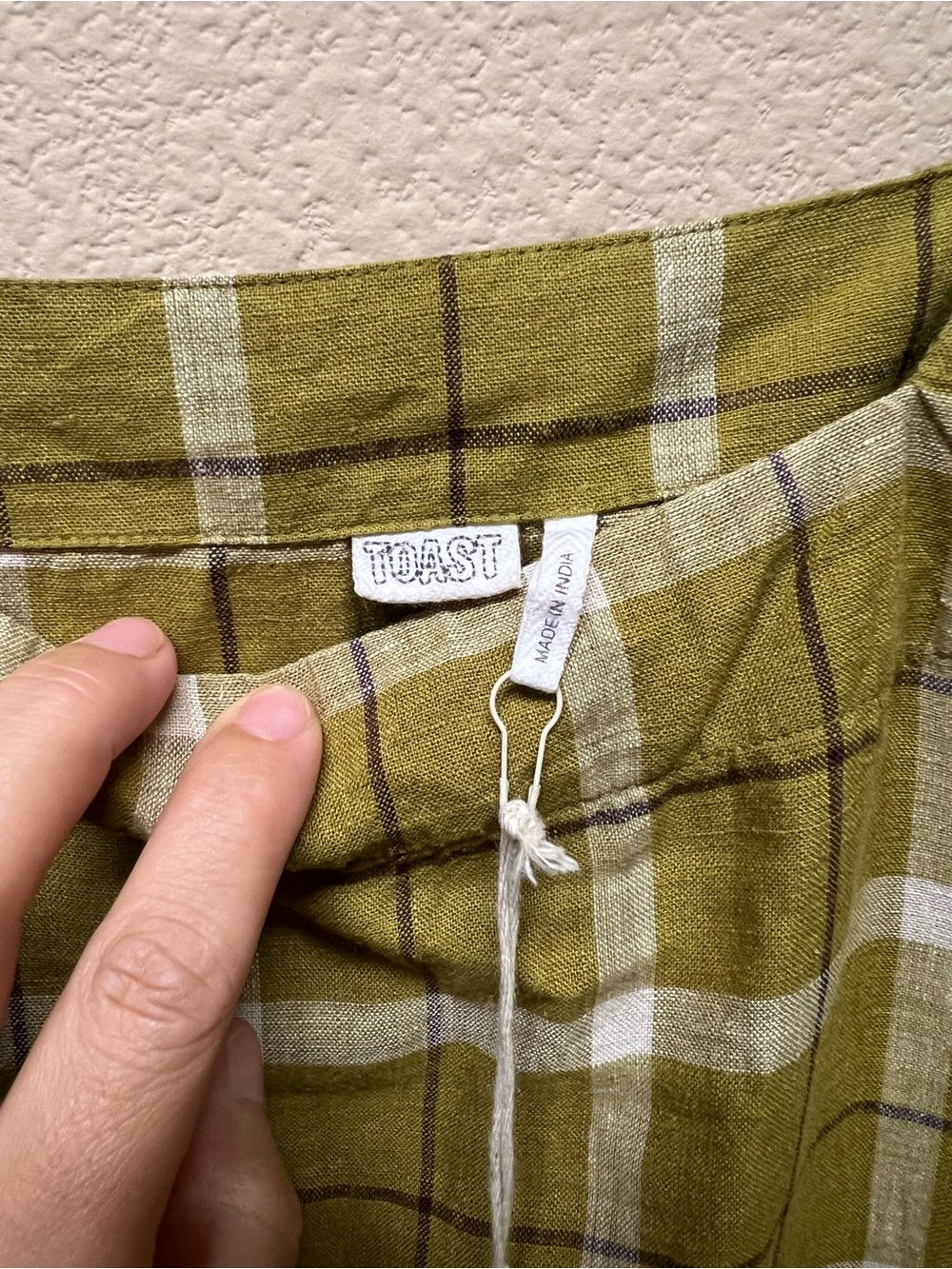 Toast pond check linen dress size s new with tag - Picture 3 of 8